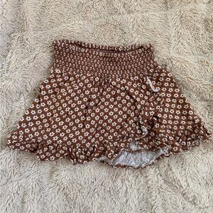 Rylee + Cru Wrap Ruffle Skirt in Flower Power